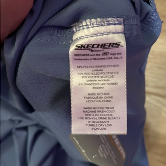 🩺 Sketchers by Barco Women's Scrub Set, Top XL and Pants Large in Ciel Blue - Picture 16 of 16